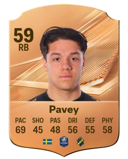 Pavey 59 Bronze RB FC 27 card