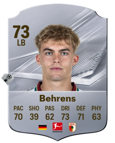 Behrens 73 Silver LB FC 27 card