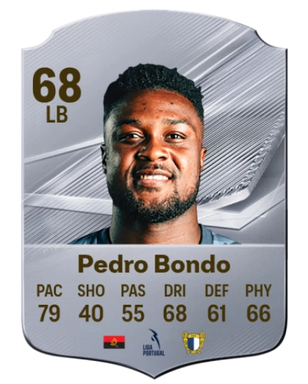 Pedro Bondo 68 Silver LB FC 27 card