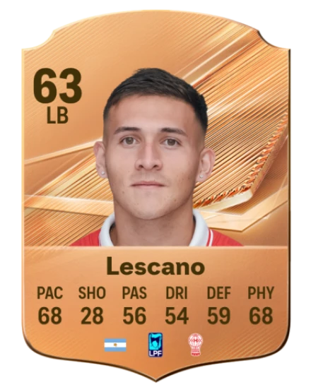Lescano 63 Bronze LB FC 27 card
