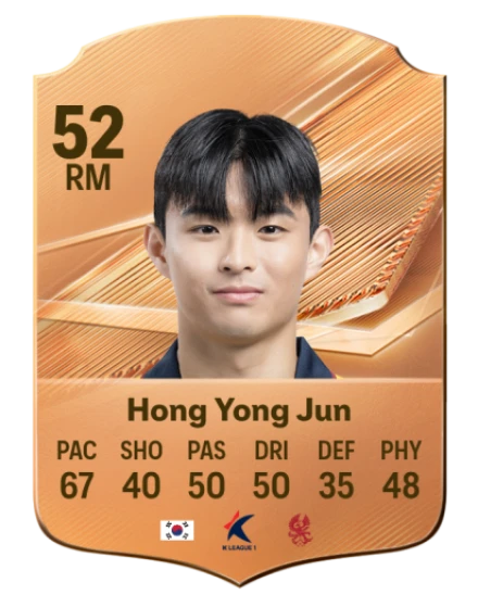 Hong Yong Jun 52 Bronze RM FC 27 card