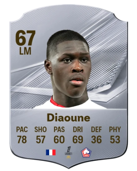 Diaoune 67 Silver LM FC 27 card