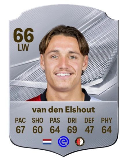 van den Elshout 66 Silver LW FC 27 card