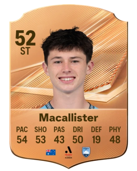 Macallister 52 Bronze ST FC 27 card
