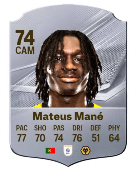 Mateus Mané 74 Common CAM FC 26 card