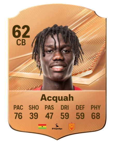 Acquah 62 Bronze CB FC 27 card