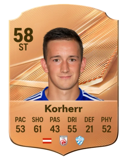 Korherr 58 Bronze ST FC 27 card