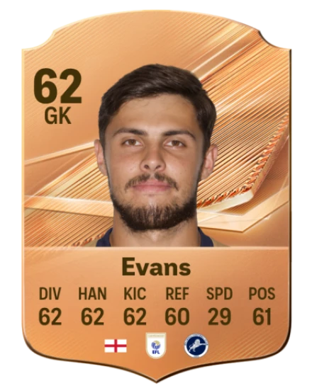 Evans 62 Bronze GK FC 27 card