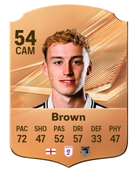 Brown 54 Bronze CAM FC 27 card