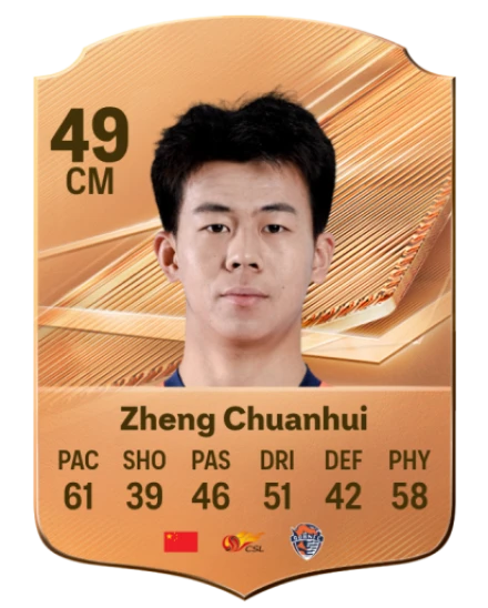 Zheng Chuanhui 49 Bronze CM FC 27 card
