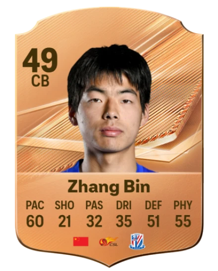 Zhang Bin 49 Bronze CB FC 27 card