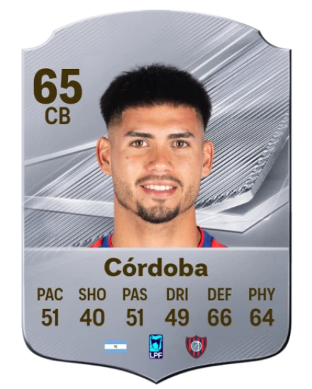 Córdoba 65 Silver CB FC 27 card