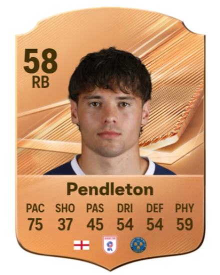 Pendleton 58 Common RB FC 26 card