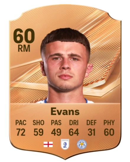Evans 60 Bronze RM FC 27 card