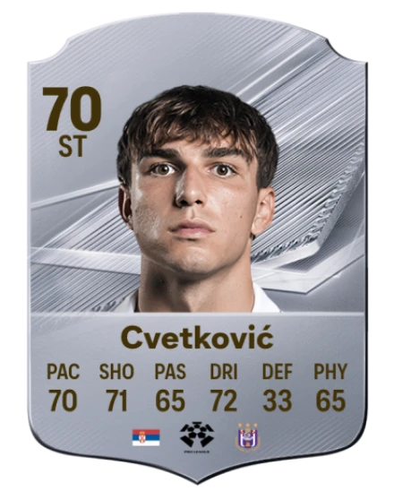Cvetković 70 Silver ST FC 27 card