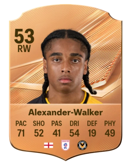 Alexander-Walker 53 Bronze RW FC 27 card
