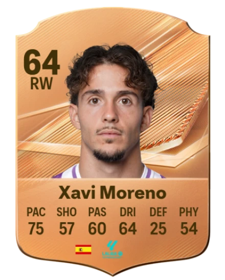 Xavi Moreno 64 Bronze RW FC 27 card