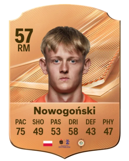 Nowogoński 57 Bronze RM FC 27 card