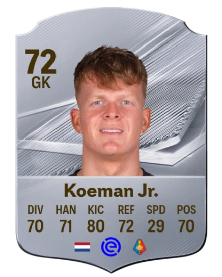 Koeman Jr. 72 Common GK FC 26 card