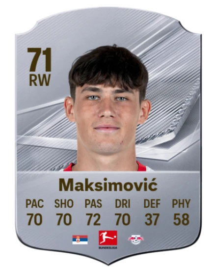 Maksimović 71 Silver RW FC 27 card
