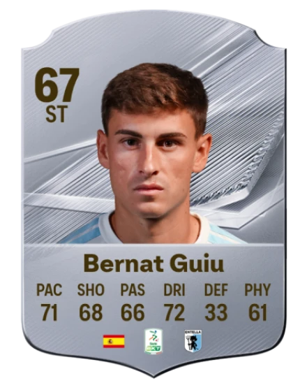 Bernat Guiu 67 Silver ST FC 27 card