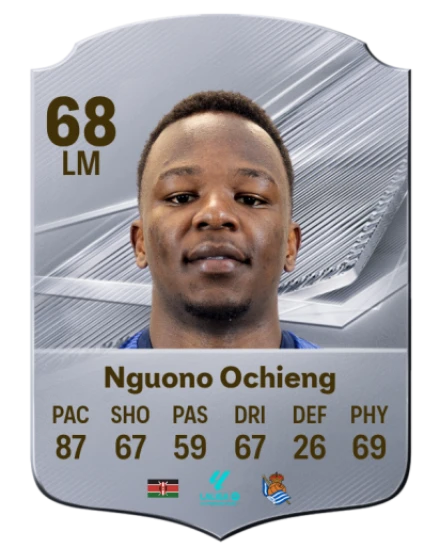 Nguono Ochieng 68 Silver LM FC 27 card