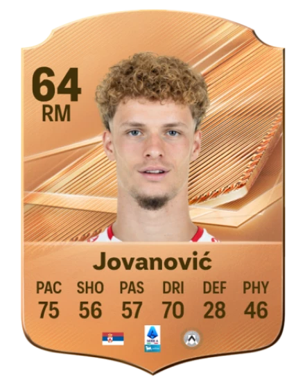 Jovanović 64 Rare RM FC 26 card