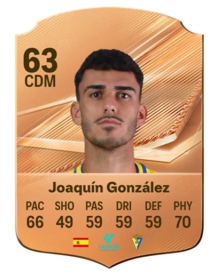 Joaquín González 63 Bronze CDM FC 27 card