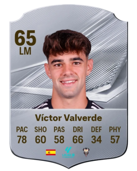 Víctor Valverde 65 Silver LM FC 27 card