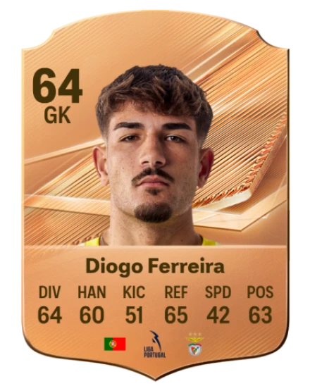 Diogo Ferreira 64 Bronze GK FC 27 card