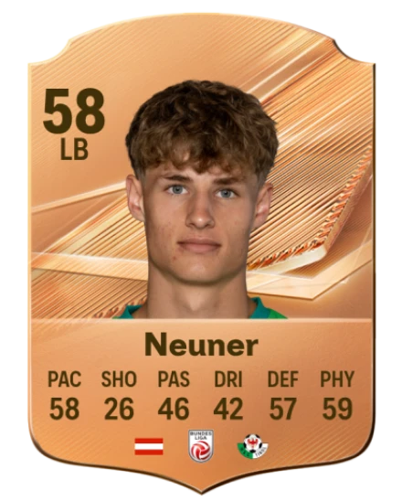 Neuner 58 Bronze LB FC 27 card