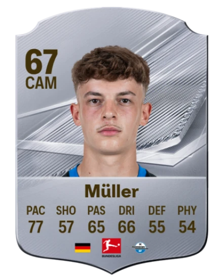 Müller 67 Silver CAM FC 27 card