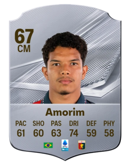 Amorim 67 Silver CM FC 27 card