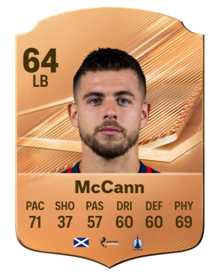 McCann 64 Common LB FC 26 card