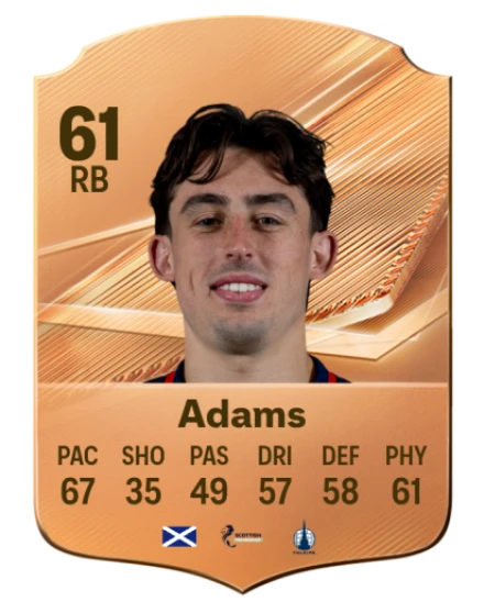 Adams 61 Common RB FC 26 card