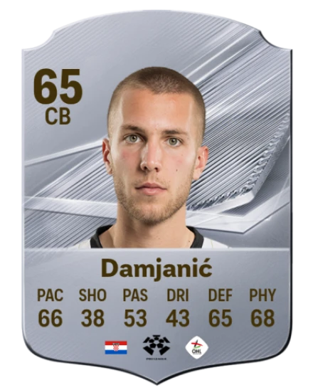 Damjanić 65 Silver CB FC 27 card