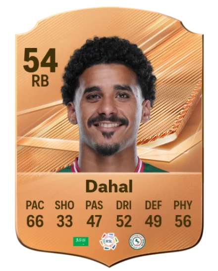 Dahal 54 Bronze RB FC 27 card