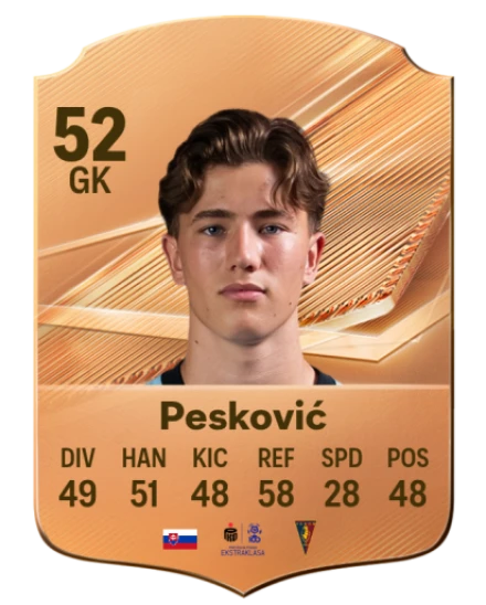 Pesković 52 Bronze GK FC 27 card