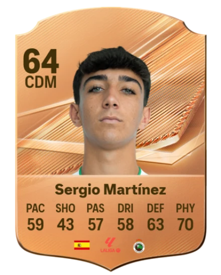 Sergio Martínez 64 Bronze CDM FC 27 card