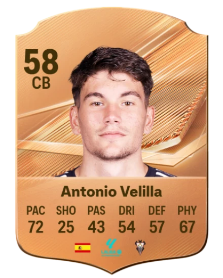 Antonio Velilla 58 Bronze CB FC 27 card