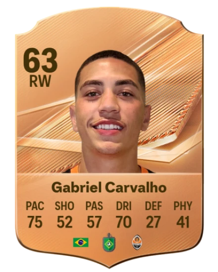 Gabriel Carvalho 63 Bronze RW FC 27 card