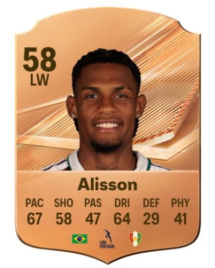 Alisson 58 Bronze LW FC 27 card