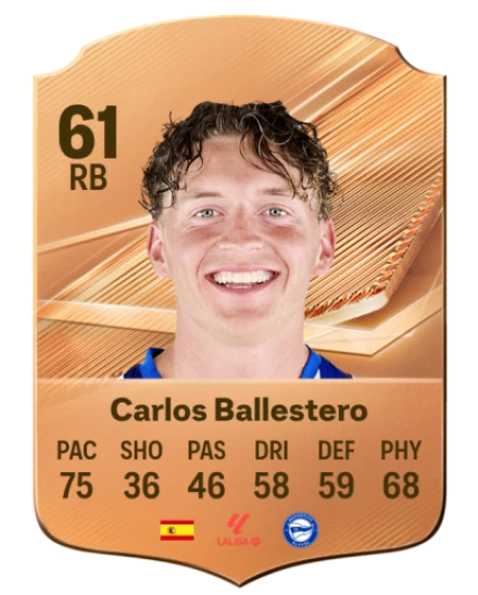 Carlos Ballestero 61 Bronze RB FC 27 card