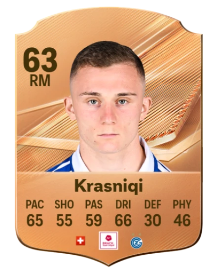 Krasniqi 63 Common RM FC 26 card