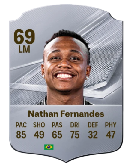 Nathan Fernandes 69 Silver LM FC 27 card