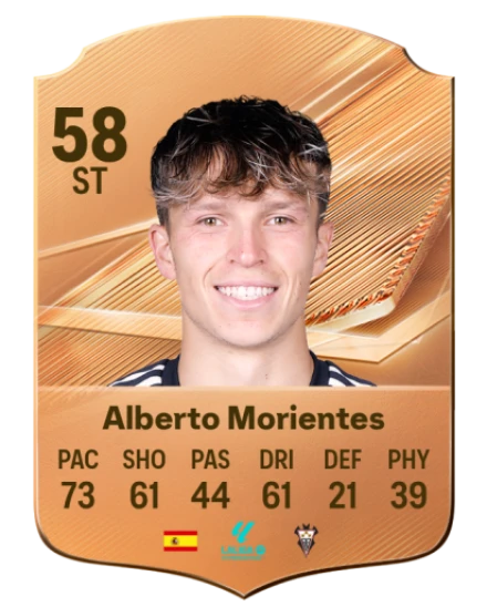 Alberto Morientes 58 Bronze ST FC 27 card