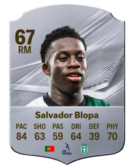 Salvador Blopa 67 Silver RM FC 27 card