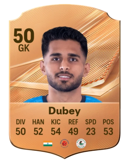 Dubey 50 Bronze GK FC 27 card
