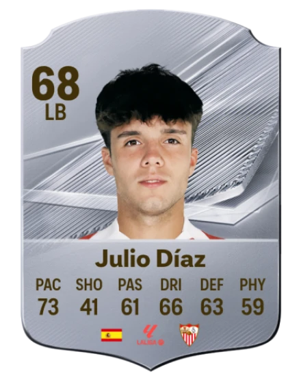 Julio Díaz 68 Silver LB FC 27 card