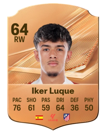 Iker Luque 64 Bronze RW FC 27 card